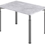 HAMMERBACHER höhenverstellbarer Schreibtisch VYS12/M/G beton