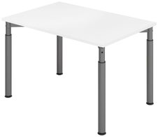 HAMMERBACHER höhenverstellbarer Schreibtisch VYS12/W/G weiß