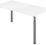 HAMMERBACHER höhenverstellbarer Schreibtisch VYS16/W/G weiß