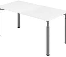 HAMMERBACHER höhenverstellbarer Schreibtisch VYS16/W/G weiß