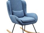 WOHNLING Schaukelstuhl 100% Polyester blau