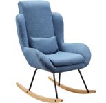 WOHNLING Schaukelstuhl 100% Polyester blau