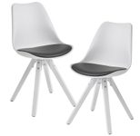 WOHNLING Esszimmerstühle WL6.137 Kunststoff weiß/schwarz