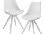 WOHNLING 2er Set Esszimmerstuhl Retro WL6.136 weiß