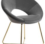 WOHNLING Esszimmerstuhl Samt WL6.188 dunkelgrau