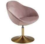 WOHNLING Loungesessel WL6.204 Samt rosa