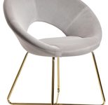 WOHNLING Esszimmerstuhl Samt WL6.190 hellgrau