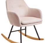 WOHNLING Schaukelstuhl 100% Polyester rosa