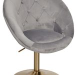 WOHNLING Design Drehsessel WL6.299 Samt grau