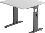 HAMMERBACHER höhenverstellbarer Schreibtisch VOS08/5/G lichtgrau