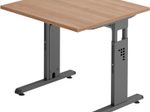 HAMMERBACHER höhenverstellbarer Schreibtisch VOS08/N/G nussbaum