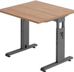 HAMMERBACHER höhenverstellbarer Schreibtisch VOS08/N/G nussbaum