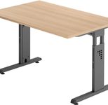 HAMMERBACHER höhenverstellbarer Schreibtisch VOS12/E/G eiche