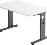 HAMMERBACHER höhenverstellbarer Schreibtisch VOS12/W/G weiß