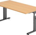 HAMMERBACHER höhenverstellbarer Schreibtisch VOS16/6/G buche