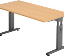 HAMMERBACHER höhenverstellbarer Schreibtisch VOS16/6/G buche