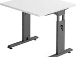 HAMMERBACHER höhenverstellbarer Schreibtisch VOS08/W/G weiß