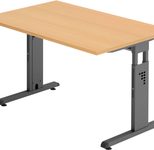 HAMMERBACHER höhenverstellbarer Schreibtisch VOS12/6/G buche