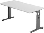 HAMMERBACHER höhenverstellbarer Schreibtisch VOS16/5/G lichtgrau