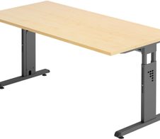 HAMMERBACHER höhenverstellbarer Schreibtisch VOS16/3/G ahorn