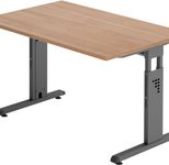 HAMMERBACHER höhenverstellbarer Schreibtisch VOS12/N/G nussbaum