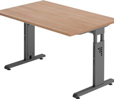 HAMMERBACHER höhenverstellbarer Schreibtisch VOS12/N/G nussbaum