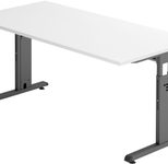 HAMMERBACHER höhenverstellbarer Schreibtisch VOS16/W/G weiß