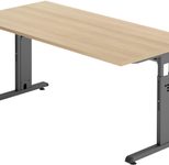 HAMMERBACHER höhenverstellbarer Schreibtisch VOS16/E/G eiche