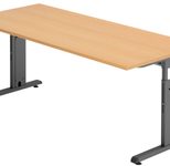 HAMMERBACHER höhenverstellbarer Schreibtisch VOS19/6/G buche