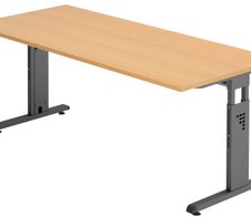 HAMMERBACHER höhenverstellbarer Schreibtisch VOS19/6/G buche