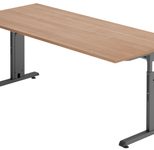 HAMMERBACHER höhenverstellbarer Schreibtisch VOS19/N/G nussbaum