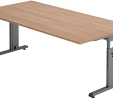 HAMMERBACHER höhenverstellbarer Schreibtisch VOS2E/N/G nussbaum