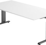 HAMMERBACHER höhenverstellbarer Schreibtisch VOS2E/W/G weiß