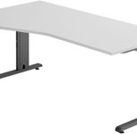 HAMMERBACHER VOS18/5/G höhenverstellbarer Schreibtisch 65 - 85 cm lichtgrau / grafit