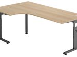 HAMMERBACHER VOS82/E/G höhenverstellbarer Schreibtisch 65 - 85 cm eiche / grafit