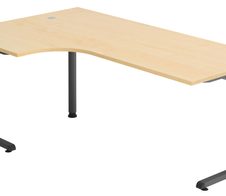 HAMMERBACHER VOS82/3/G höhenverstellbarer Schreibtisch 65 - 85 cm ahorn / grafit