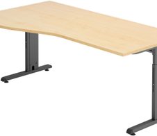 HAMMERBACHER VOS18/3/G höhenverstellbarer Schreibtisch 65 - 85 cm ahorn / grafit