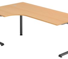 HAMMERBACHER VOS82/6/G höhenverstellbarer Schreibtisch 65 - 85 cm buche / grafit