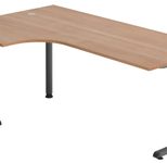 HAMMERBACHER VOS82/N/G höhenverstellbarer Schreibtisch 65 - 85 cm nussbaum / grafit