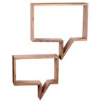 WOHNLING WL1.530 Wandregale MUMBAI (2er Set) Massiv-Holz Akazie 50 cm x 13 cm x 65 cm