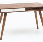 WOHNLING Schreibtisch WL1.962 Sheesham/weiß