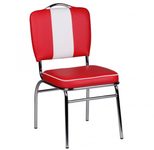 WOHNLING Esszimmerstuhl American Diner WL1.715 rot/weiß