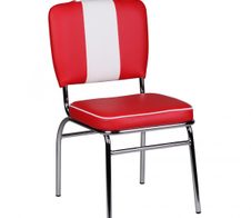 WOHNLING Esszimmerstuhl American Diner WL1.715 rot/weiß