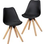 WOHNLING 2er Set Esszimmerstuhl LIMA WL5.022 schwarz