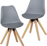 WOHNLING 2er Set Esszimmerstuhl LIMA WL5.023 grau