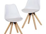 WOHNLING 2er Set Esszimmerstuhl LIMA WL5.024 weiß