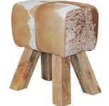 WOHNLING Hocker WL5.109 Turnbock Ziegenfell braun