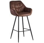 WOHNLING Barhocker WL6.279 Wildlederoptik braun