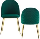 WOHNLING 2er Set Esszimmerstuhl Samt WL6.403 grün