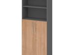 HAMMERBACHER Regalschrank 4770, V4770/G/N/BM grafit, nussbaum